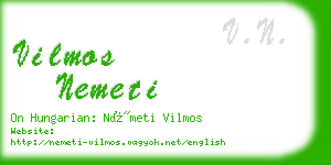 vilmos nemeti business card